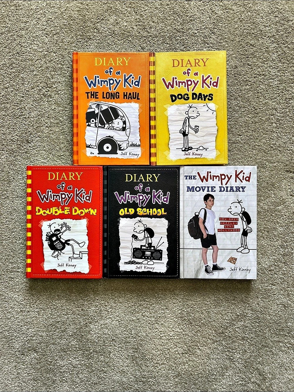 Diary of a Wimpy Kid bundle of 5 books hardcover